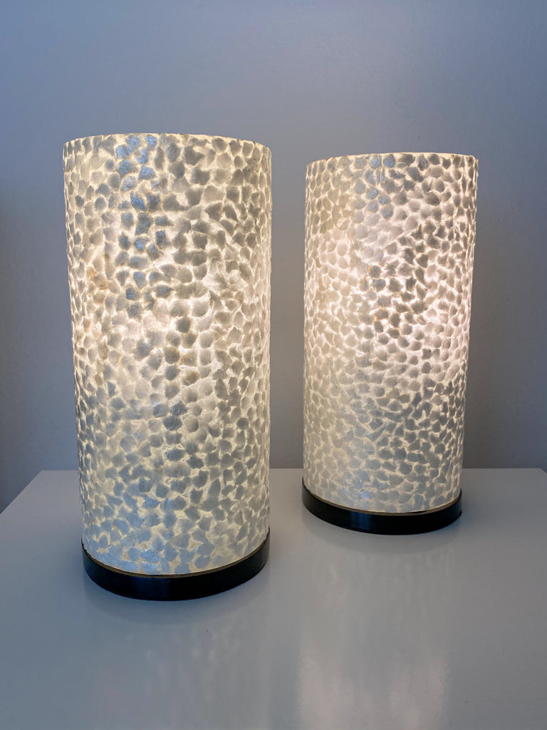 A set of decorative Table Lamps in Wangi White design 
